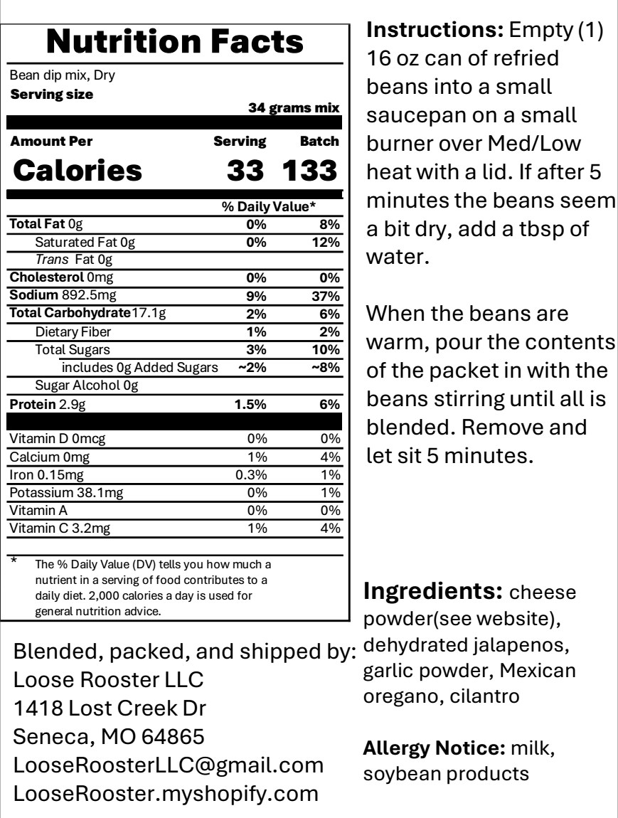Bean Dip Seasonings