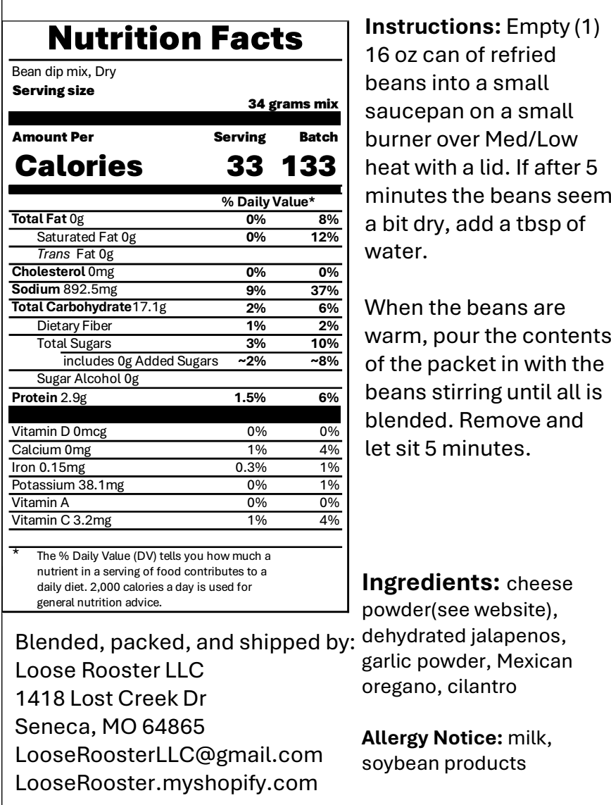 Bean Dip Seasonings