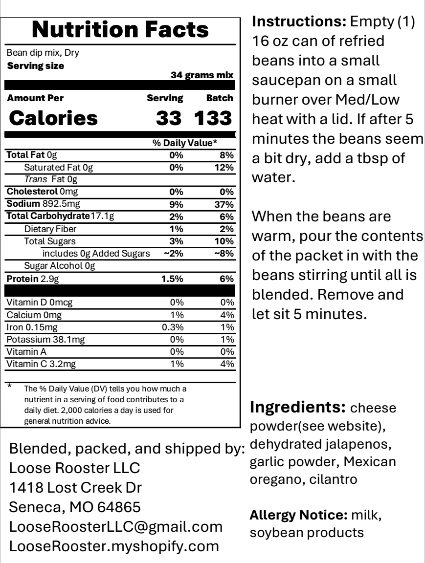 Bean Dip Seasonings